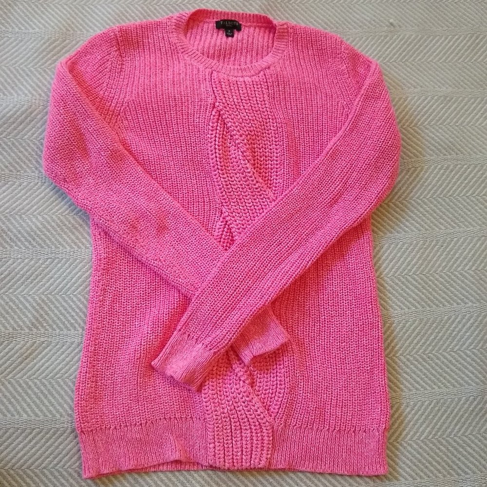 Talbots Bright Pink Cotton-Blend Sweater S Petite